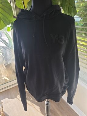 Y-3 Black Pullover Logo Hoodie